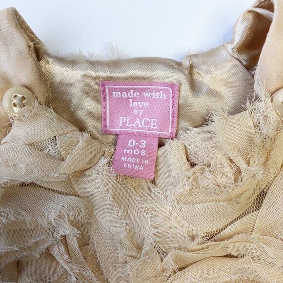 The Children’s Place Champagne Tulle Rose Dress - Picture 5 of 7